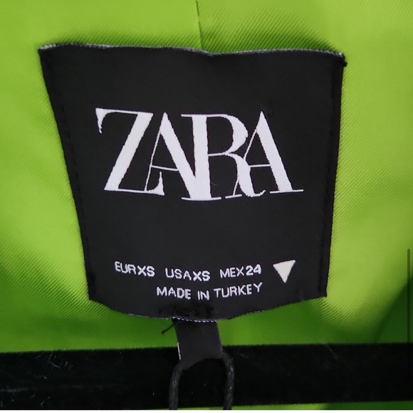 Zara Neon Lime Green Oversized Blazer - Picture 7 of 8